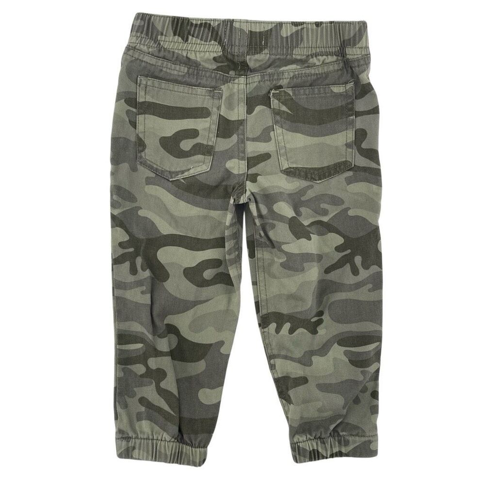 Kids Headquarters Boys Camo Jogger Pants 18M Green Camouflage Cotton Pull On - Picture 3 of 10